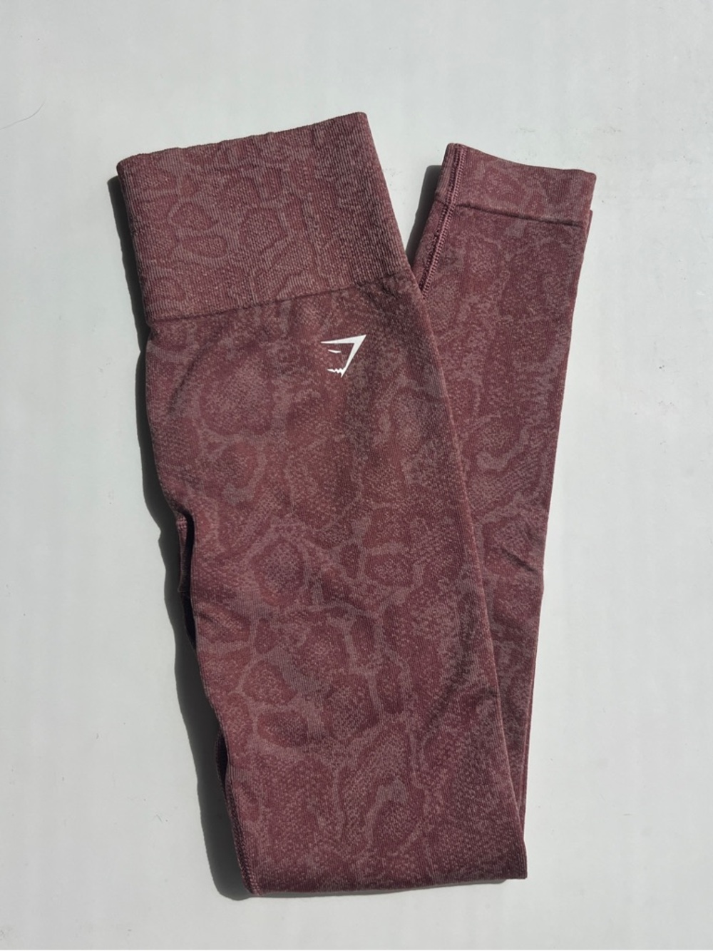 Gymshark Adapt Animal Seamless Leggings - Modern Blush Pink/Magenta Brown